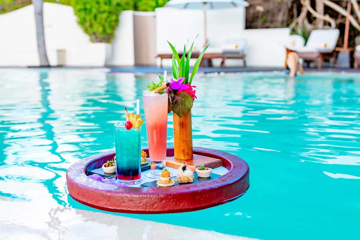 Floating drink pool decorations for party - Van Kirk & Sons Pools & Spas Floating drink pool decorations for party