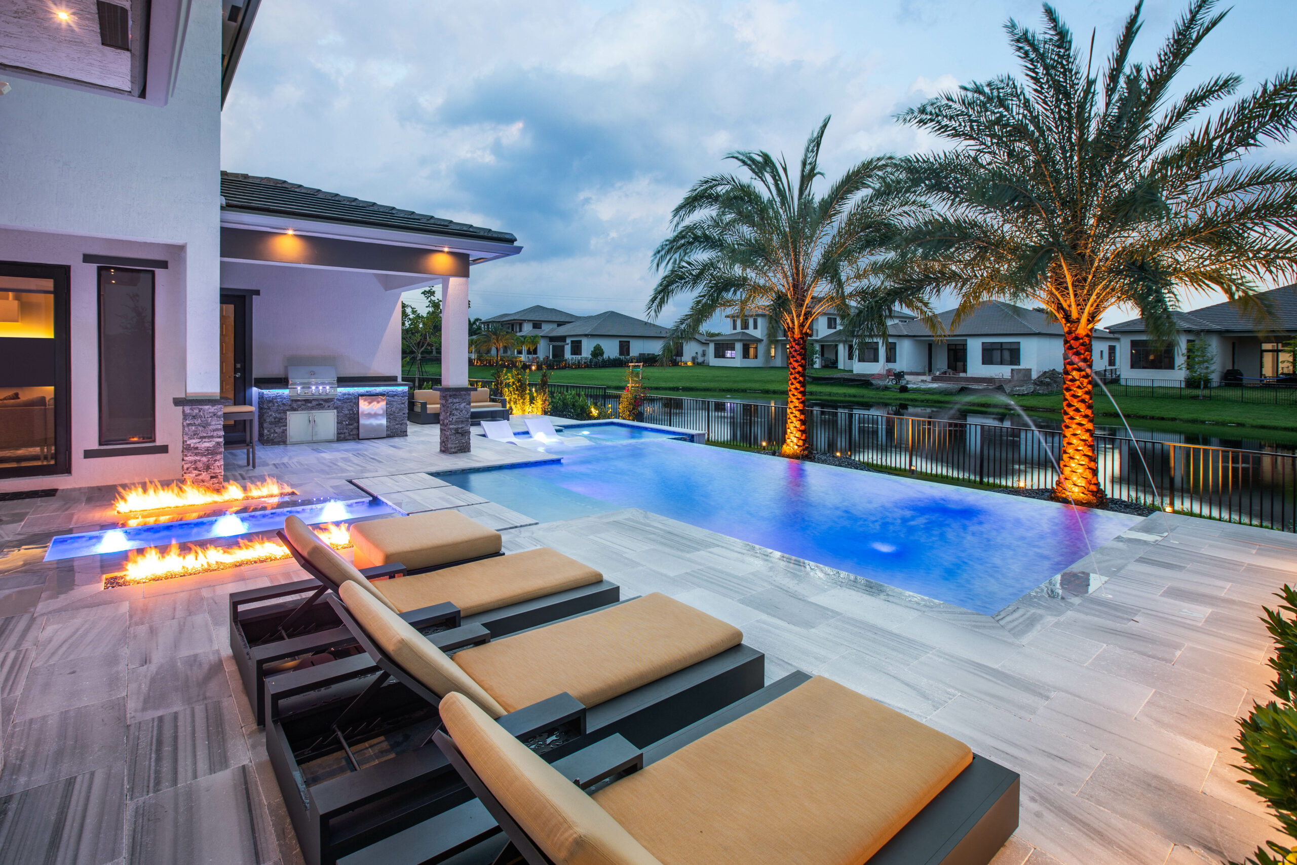 modern luxury pool