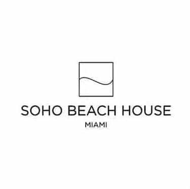 Logo of Soho Beach House Miami with a minimalist design featuring a wavy line in a square.