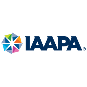 Brightly colored geometric logo of AAOA with a modern and professional design.