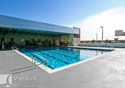 Van Kirk Pools built the large commercial training pool for the Miami Dade Fire Rescue Training Facility in Miami, Florida.