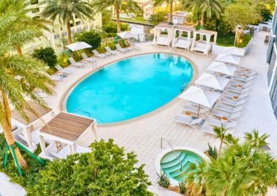 Van Kirk Pools built the luxury resort-style pool, spa, and sundeck for the Icon Las Olas apartment building in Fort Lauderdale.