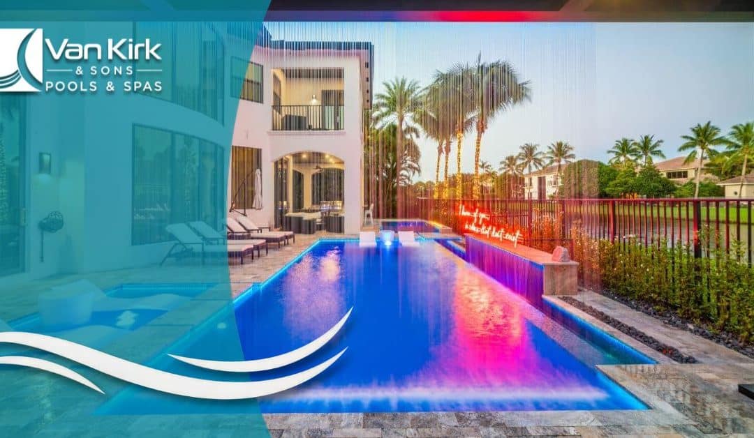 Elegant Rain Curtain Water Feature for Modern Pools