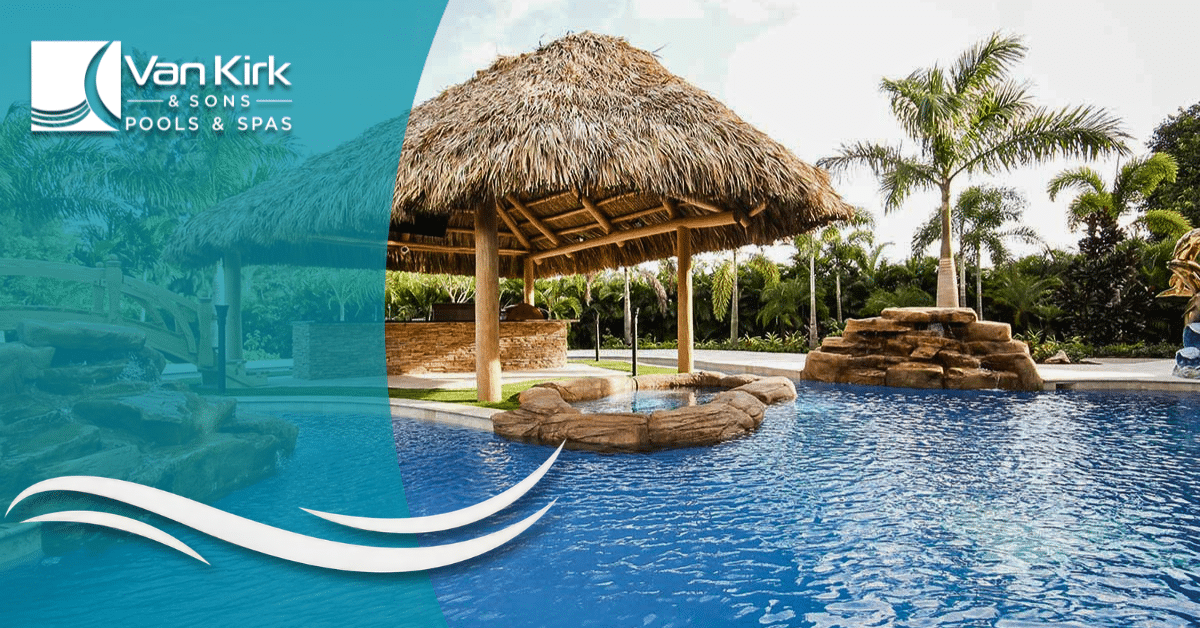 Custom luxury swimming pool built by professional pool builders in Parkland Florida